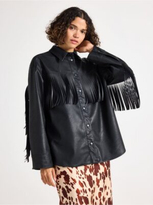 Overshirt in imitation leather - 3007756-80