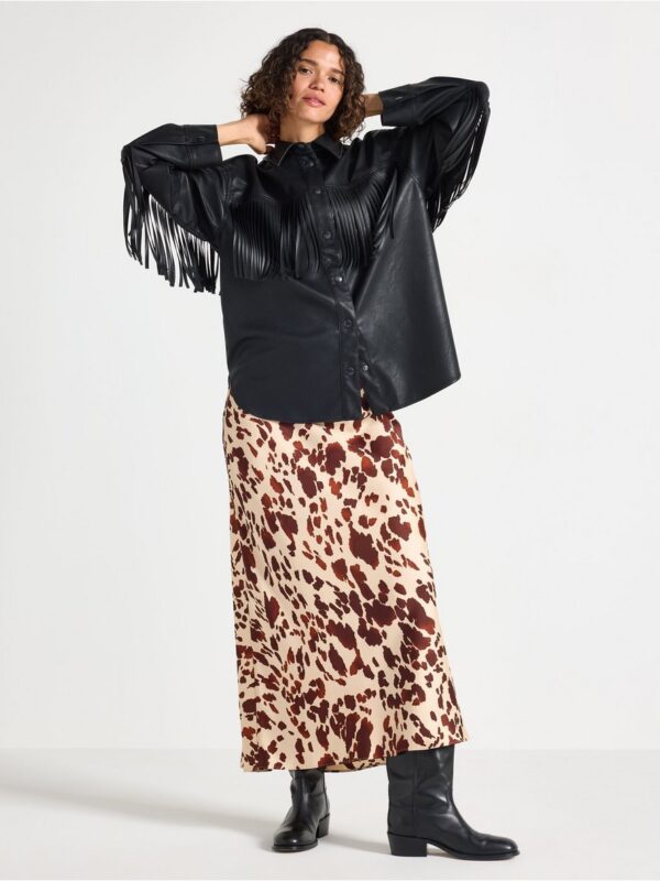 Overshirt in imitation leather - 3007756-80