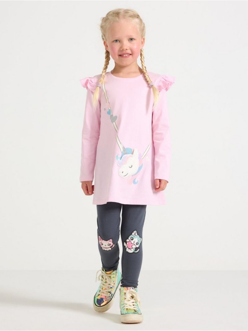 Long-sleeved tunic with frills - 3007844-3679