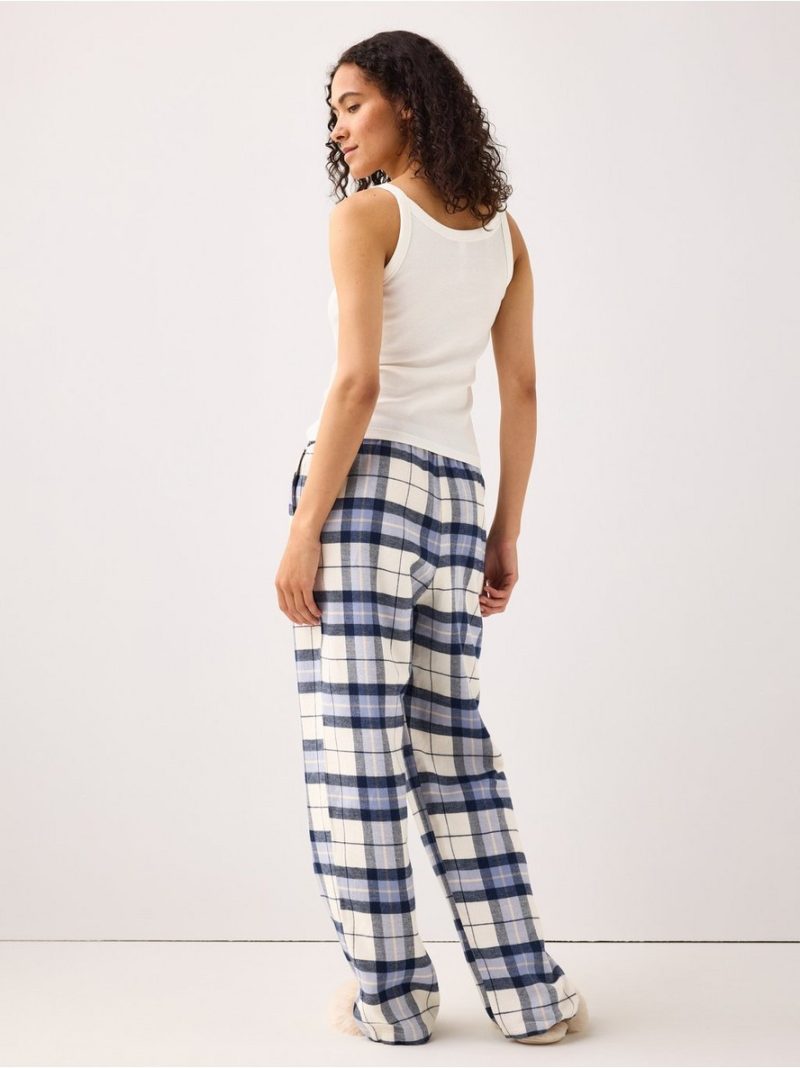 Pyjama trousers in flannel - 3007868-4595