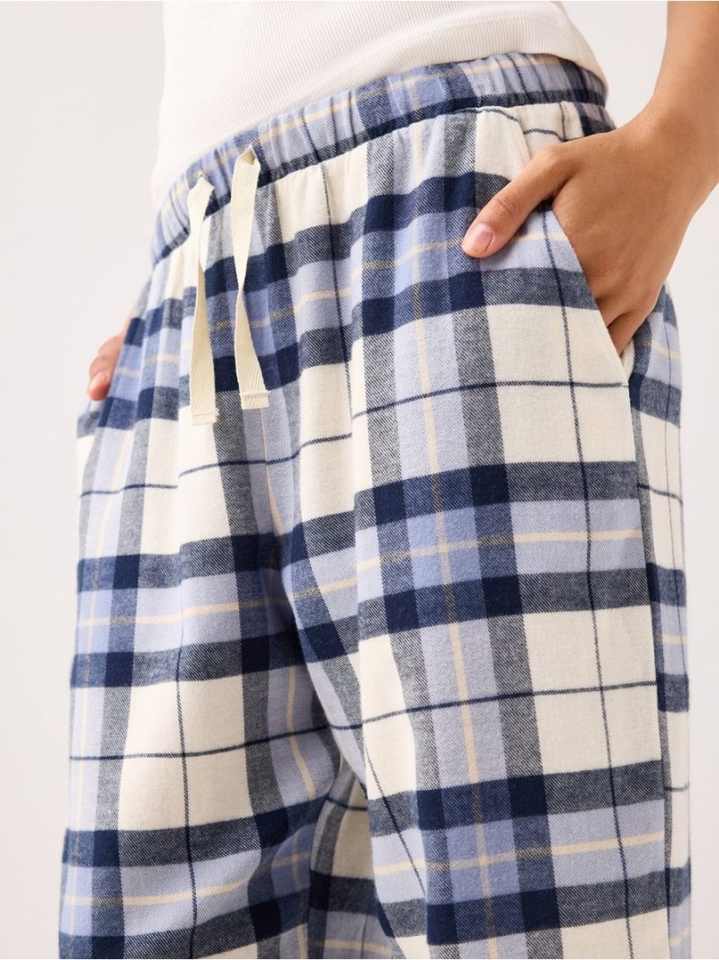 Pyjama trousers in flannel - 3007868-4595