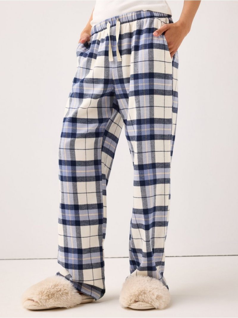Pyjama trousers in flannel - 3007868-4595