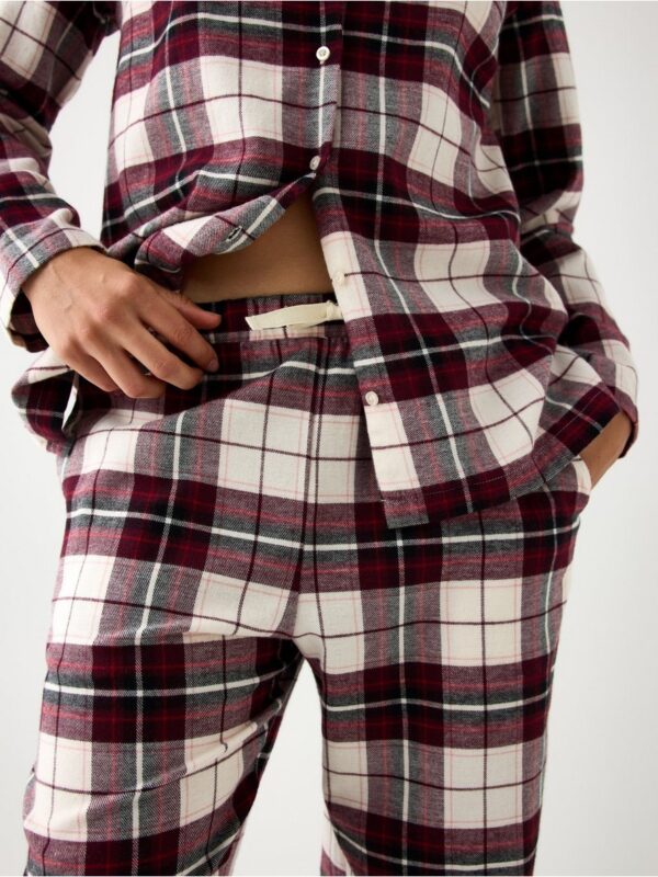 Pyjama trousers in flannel - 3007868-7390
