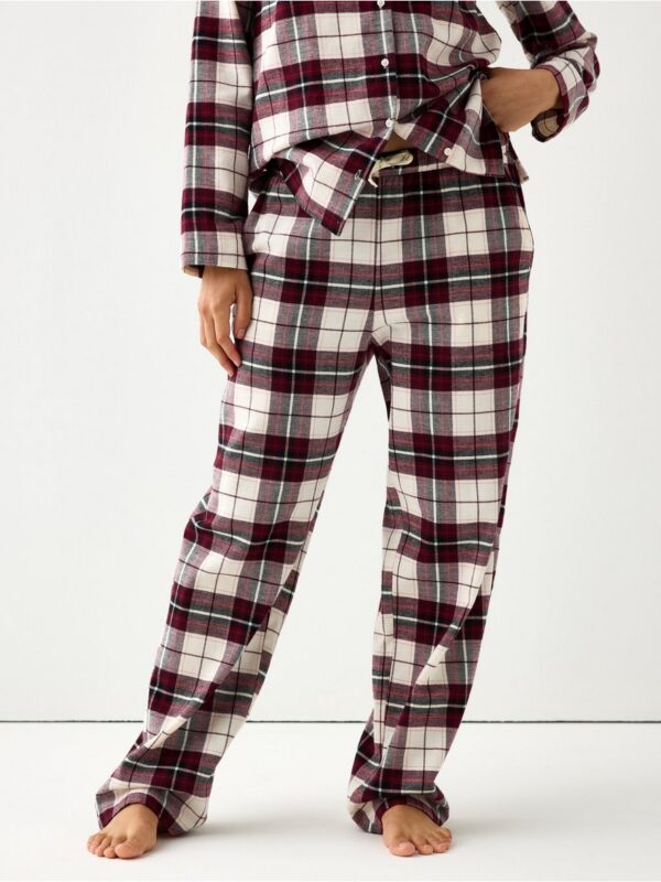 Pyjama trousers in flannel - 3007868-7390