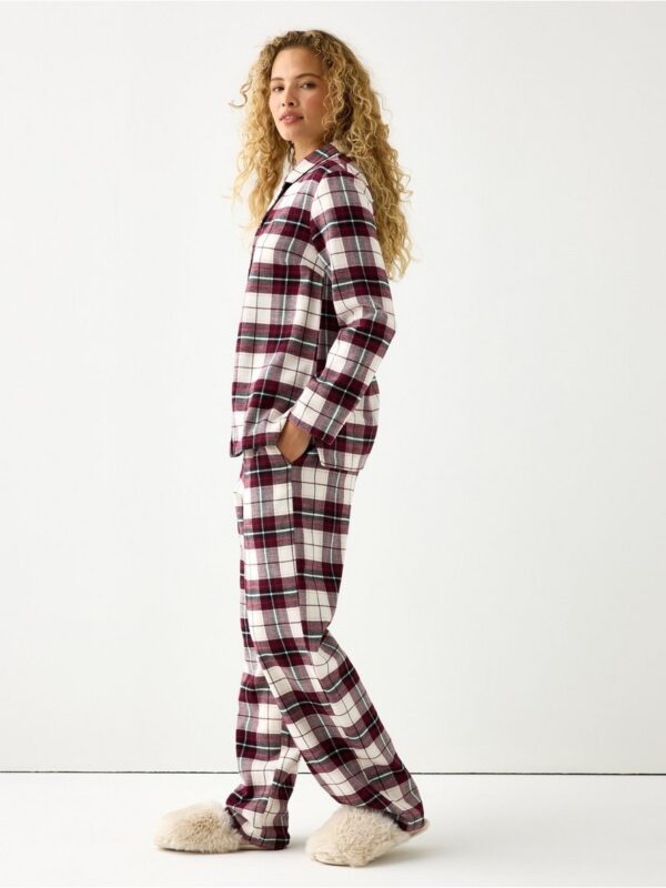 Pyjama trousers in flannel - 3007868-7390