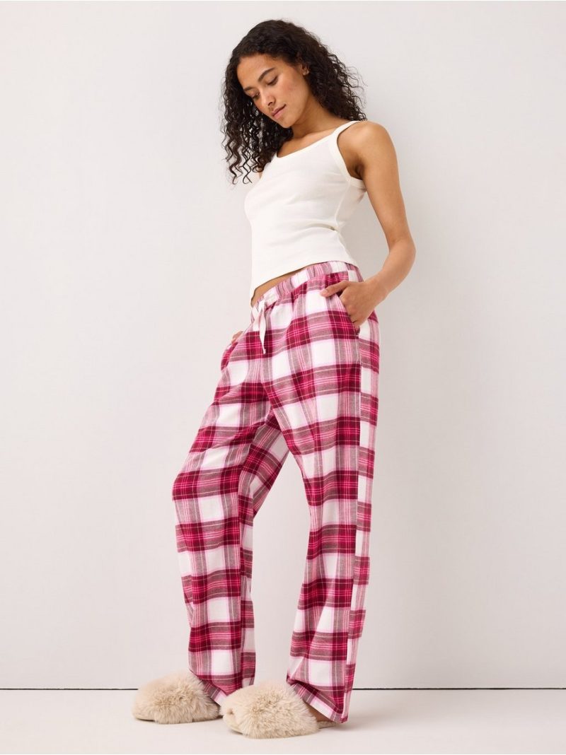 Pyjama trousers in flannel - 3007868-7788