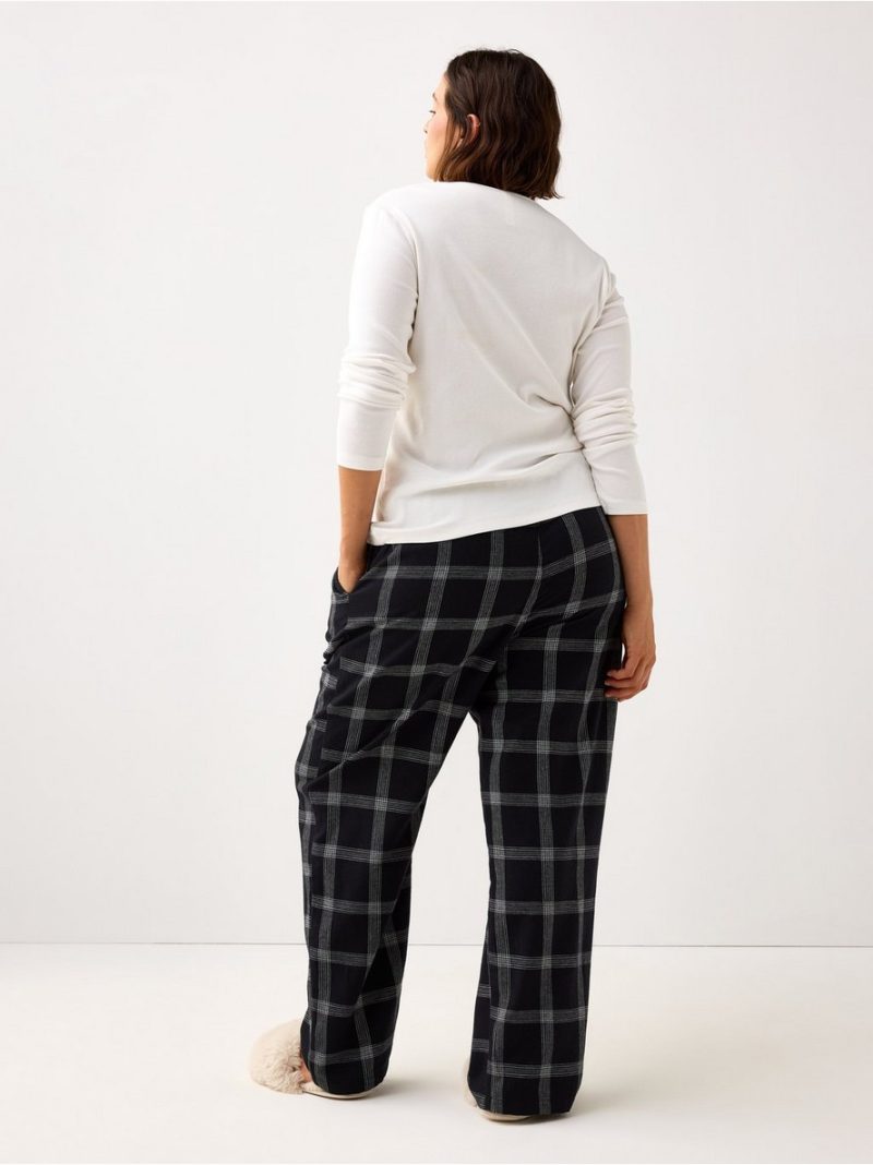 Pyjama trousers in flannel - 3007868-80