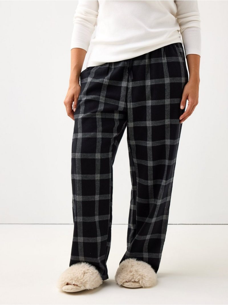 Pyjama trousers in flannel - 3007868-80