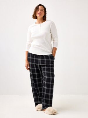 Pyjama trousers in flannel - 3007868-80