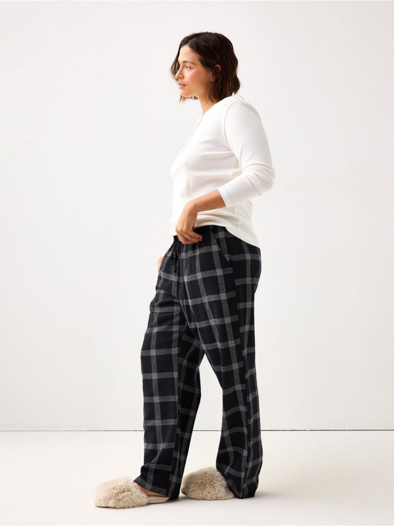 Pyjama trousers in flannel - 3007868-80