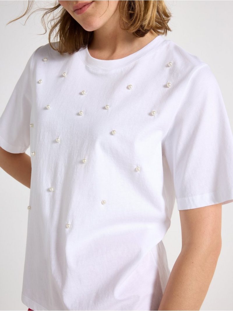 T-shirt with pearls - 3007973-70