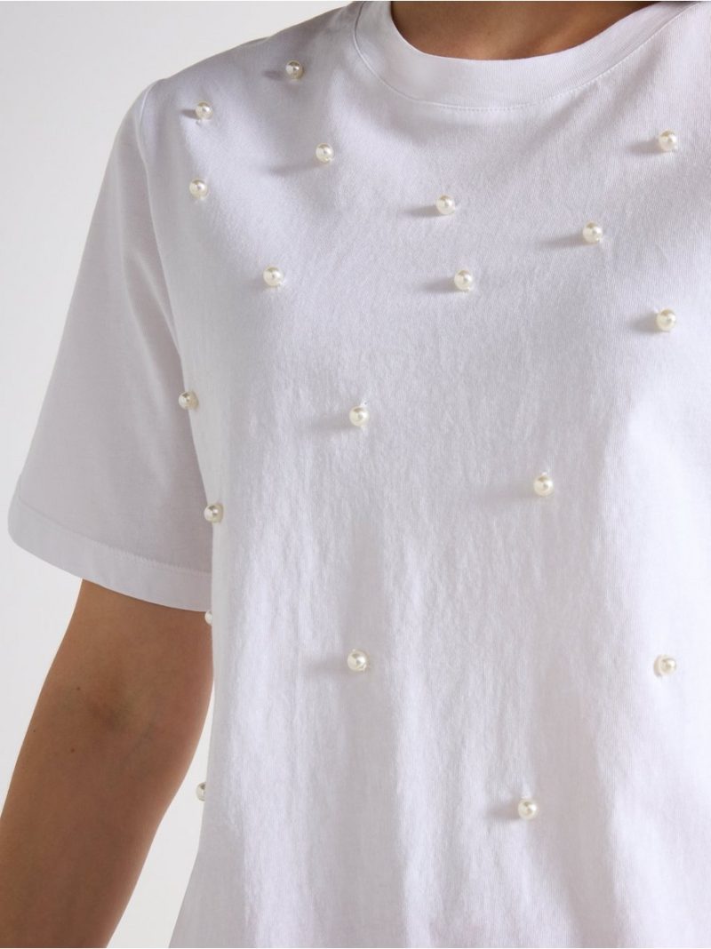T-shirt with pearls - 3007973-70