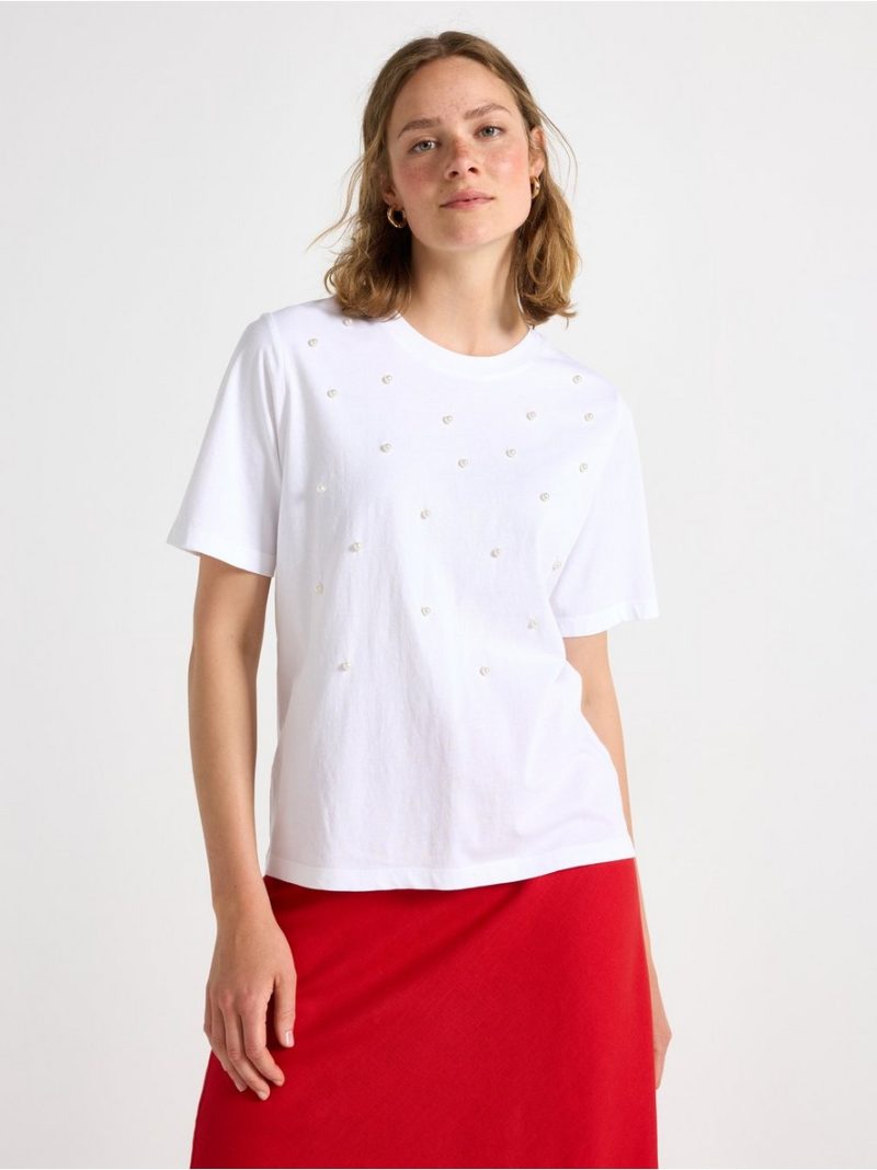 T-shirt with pearls - 3007973-70