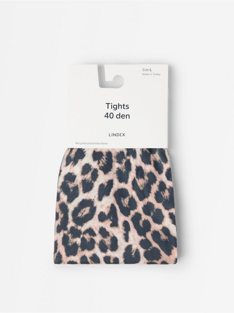 Tights with leopard print 40 denier - 3007984-4716