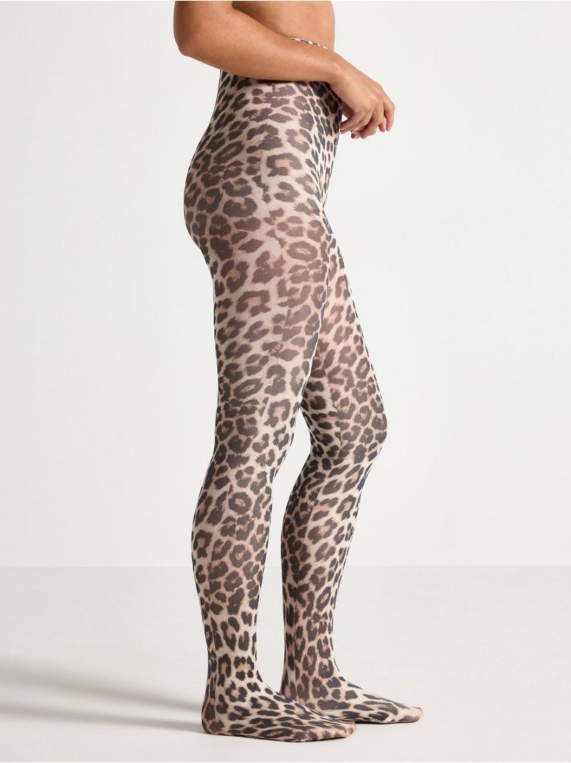 Tights with leopard print 40 denier - 3007984-4716