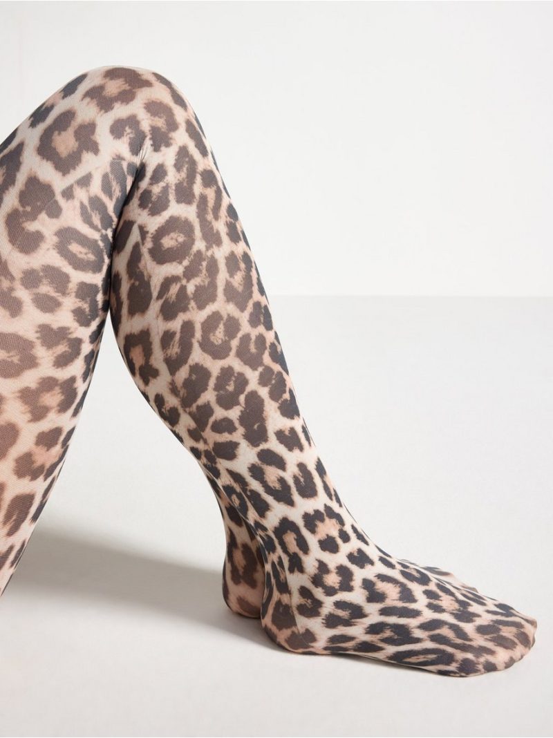 Tights with leopard print 40 denier - 3007984-4716