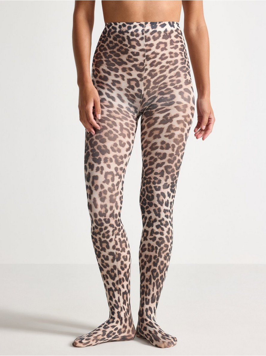 Tights with leopard print 40 denier - 3007984-4716