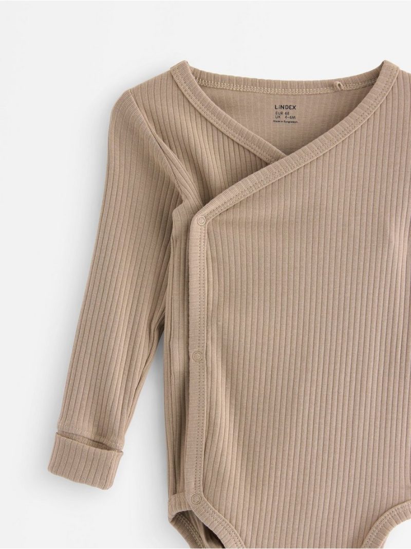 Bodi - Ribbed wrap bodysuit - 3008025-6402