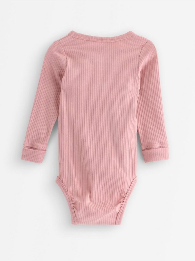 Ribbed wrap bodysuit - 3008025-7351