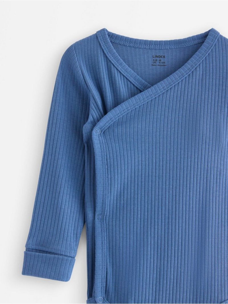 Bodi - Ribbed wrap bodysuit - 3008025-8887