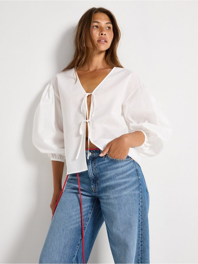 Blouse with tie details - 3008050-300