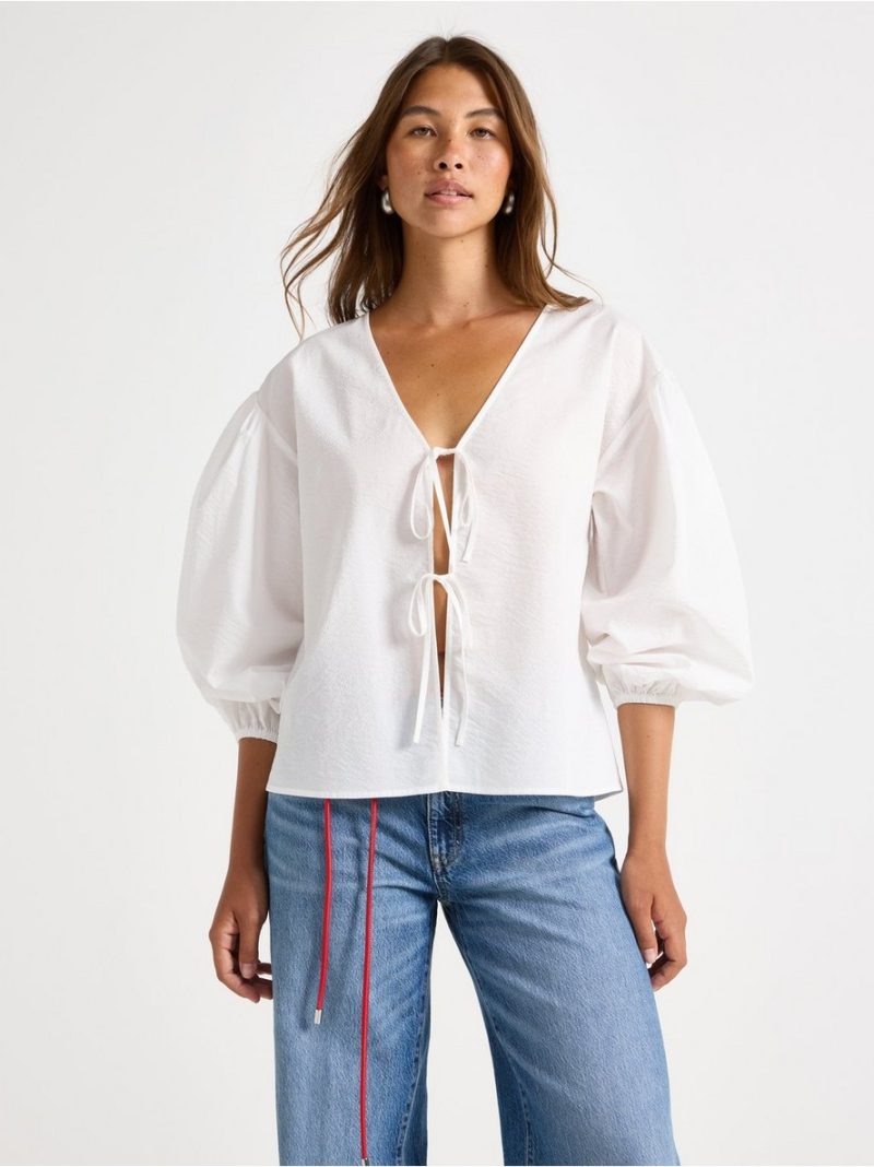 Blouse with tie details - 3008050-300