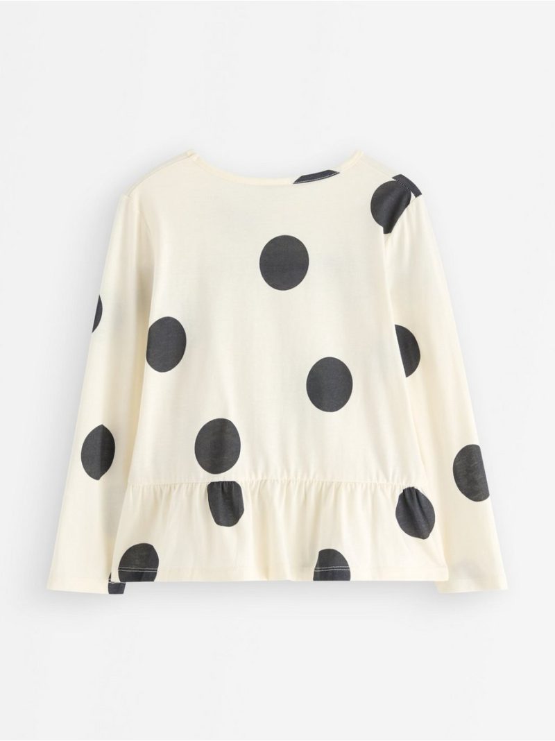 Majica - Long-sleeved top with flounce edge - 3008194-6728
