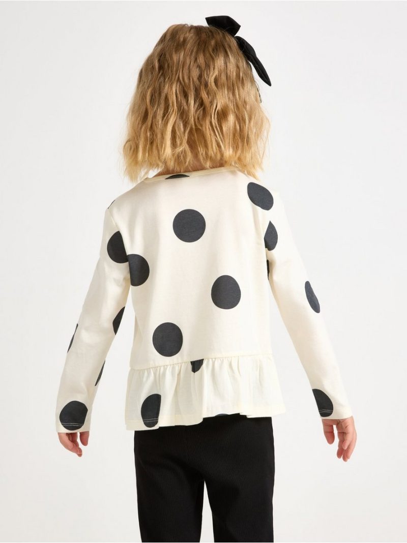 Majica - Long-sleeved top with flounce edge - 3008194-6728