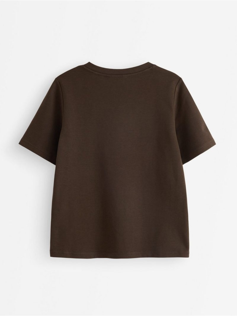 Majica - T-shirt with v-neck - 3008200-6995