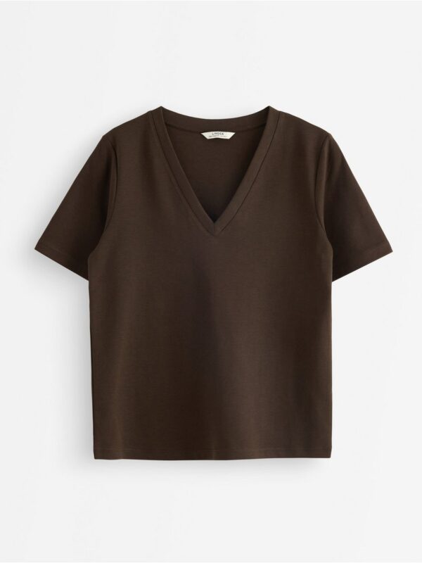 T-shirt with v-neck - 3008200-6995