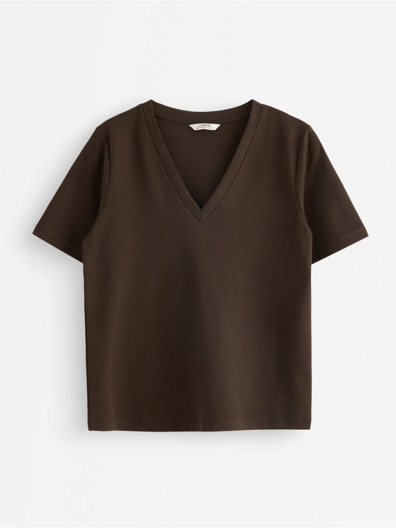 Majica - T-shirt with v-neck - 3008200-6995