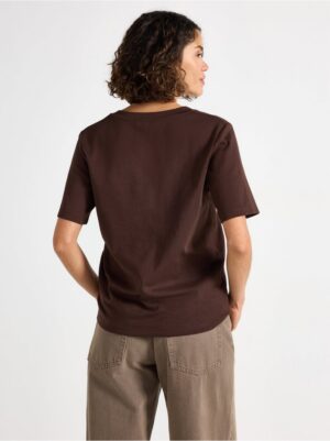 T-shirt with v-neck - 3008200-6995