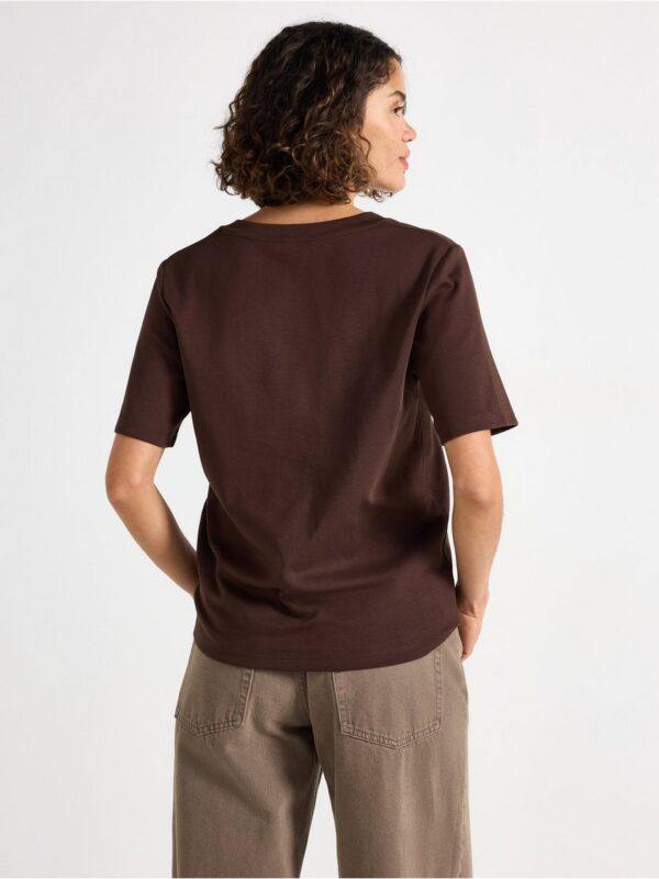 T-shirt with v-neck - 3008200-6995