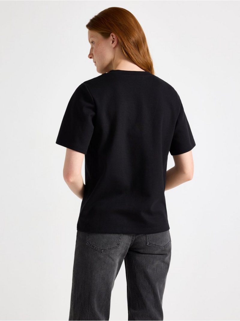 Majica - T-shirt with v-neck - 3008200-80