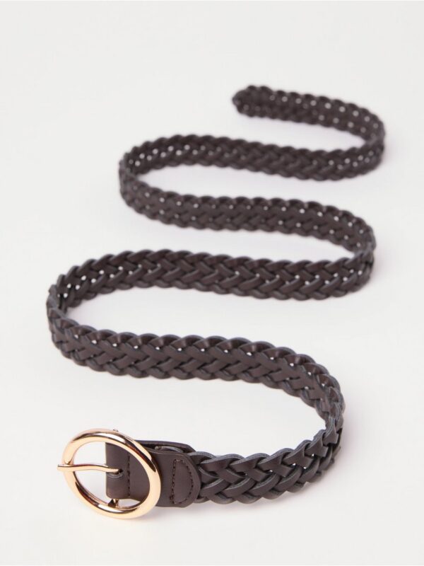 Braided belt in imitation leather - 3008688-8710