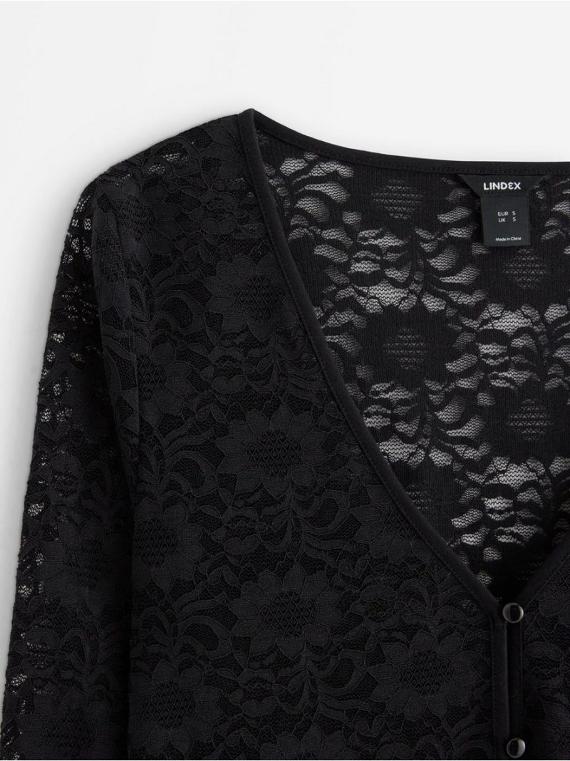 Dzemper - Cardigan in lace - 3008717-80