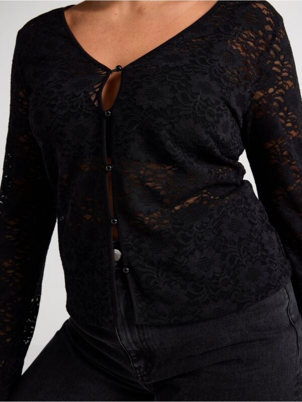 Cardigan in lace - 3008717-80