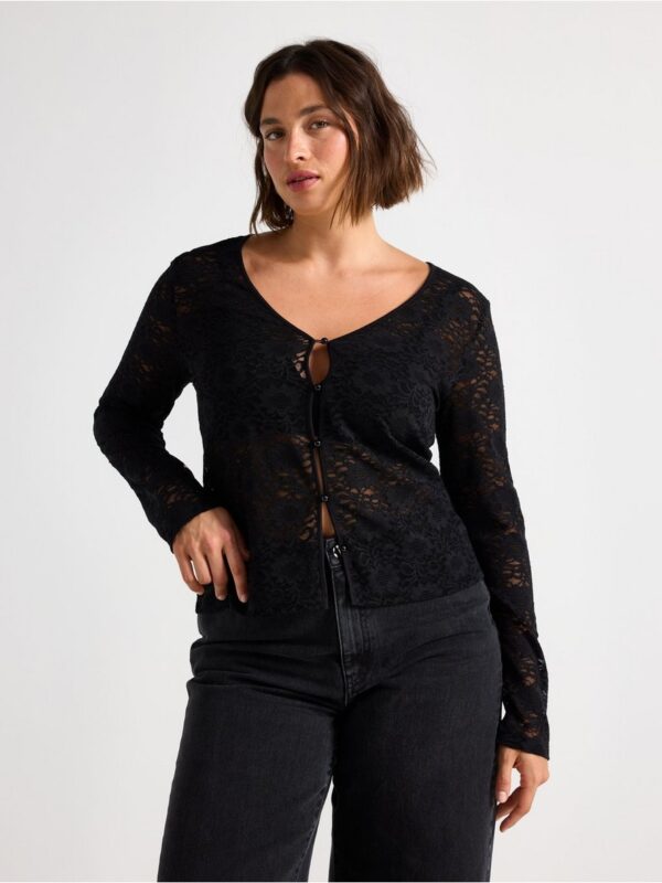 Cardigan in lace - 3008717-80
