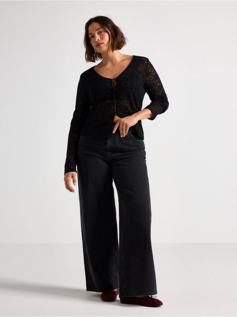 Dzemper - Cardigan in lace - 3008717-80