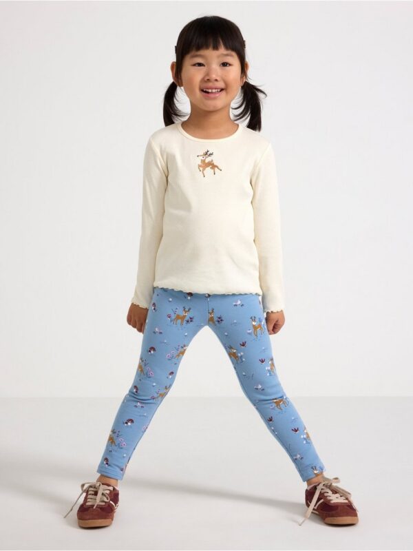 Leggings with brushed inside - 3008972-8174