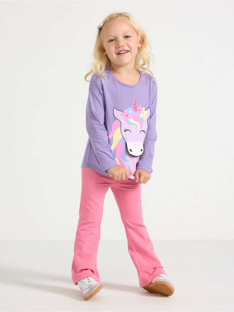 Majica - Long-sleeved top with unicorn - 3009050-6927