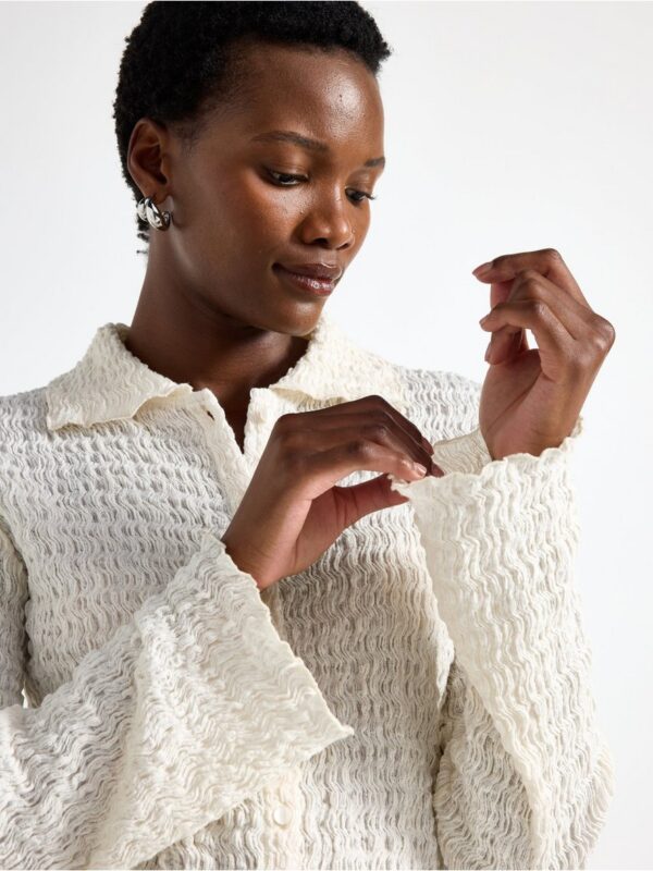Textured shirt in jersey - 3009238-300