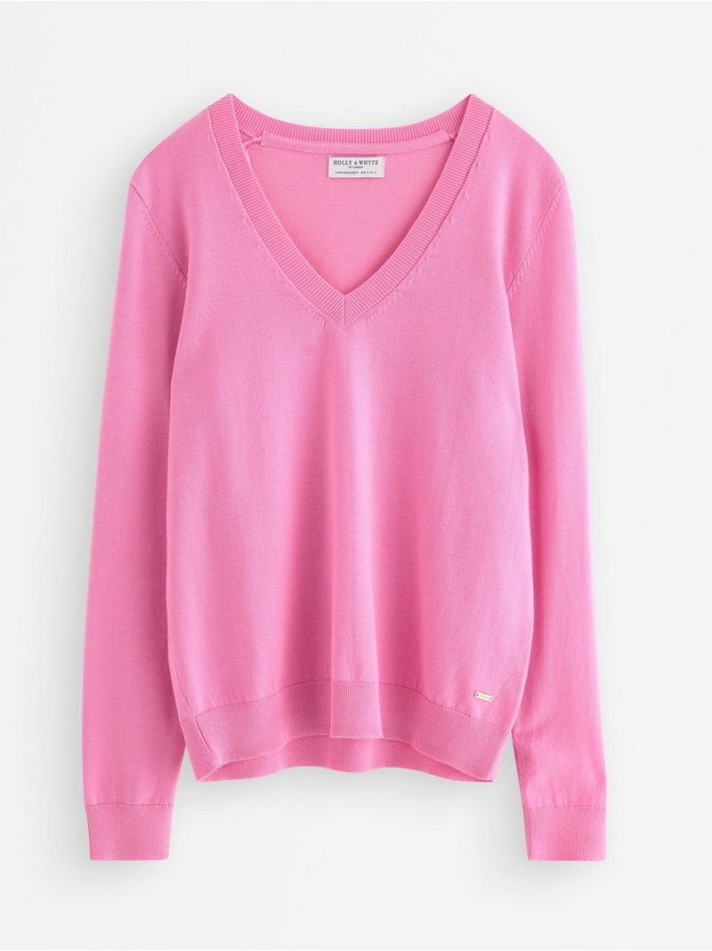 Fine-knit v-neck jumper - 3009339-8628