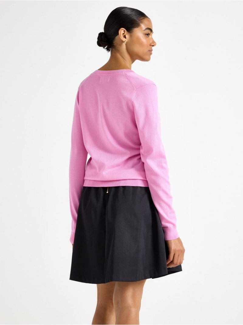 Fine-knit v-neck jumper - 3009339-8628