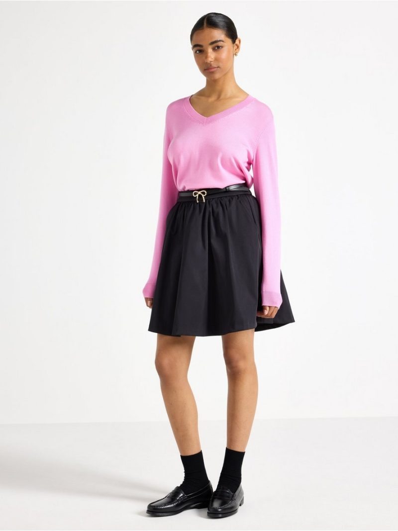 Fine-knit v-neck jumper - 3009339-8628