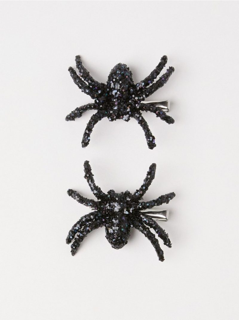 - 2-pack hair clip with glittery spiders 2-pack hair clip with glittery spiders - 8083786-80