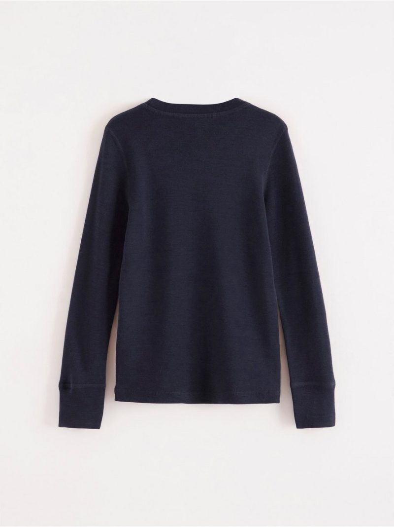 Long-sleeved top in merino wool - 8168828-2150