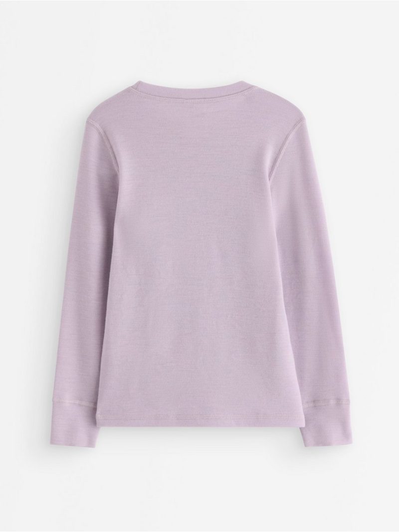 Long-sleeved top in merino wool - 8168828-6375