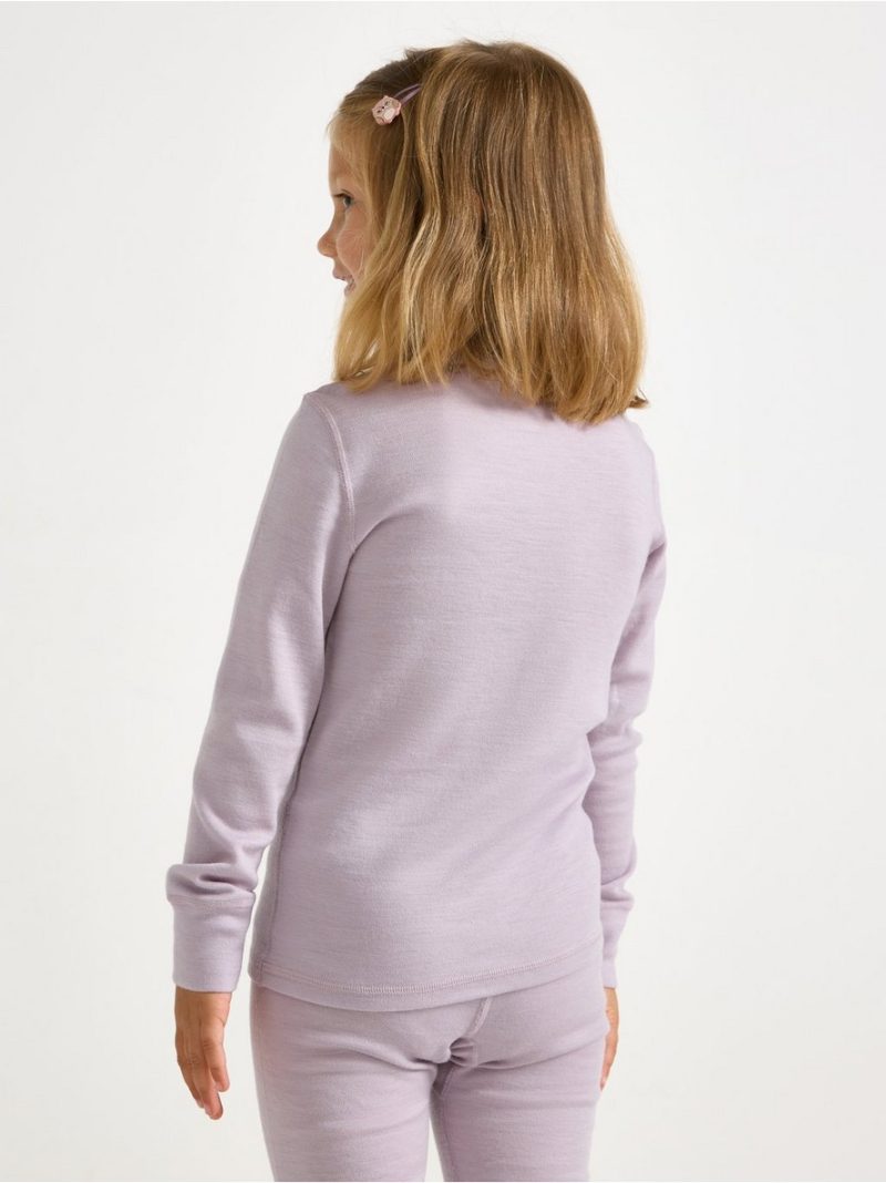 Long-sleeved top in merino wool - 8168828-6375