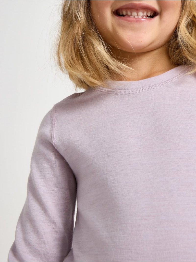 Long-sleeved top in merino wool - 8168828-6375